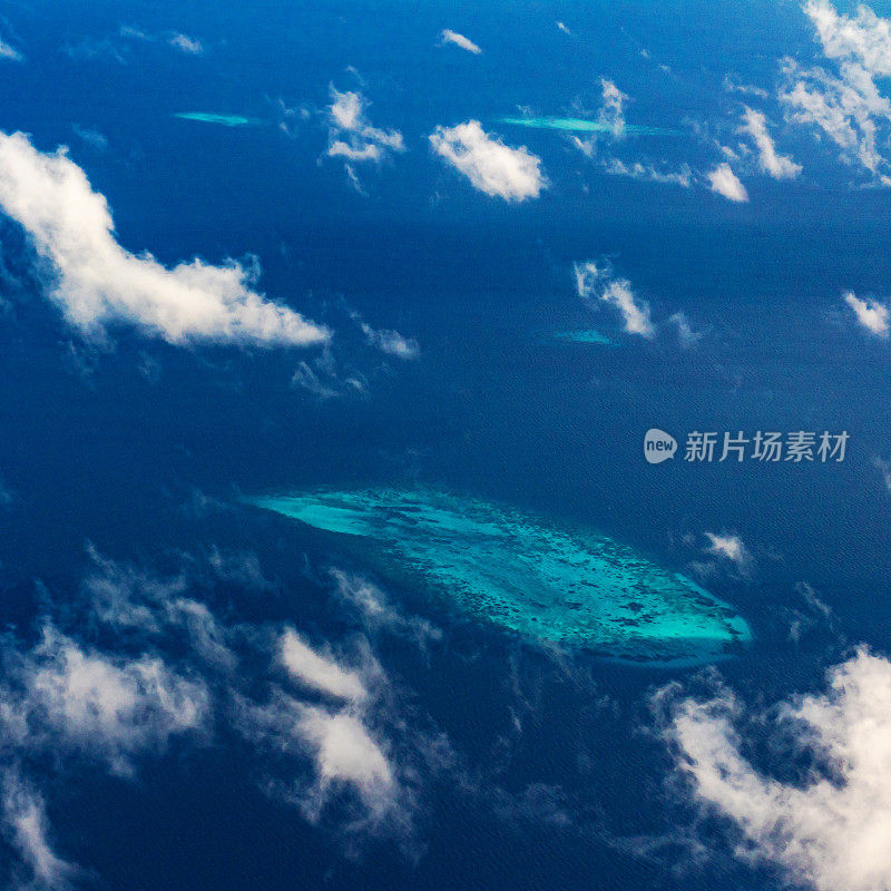 马尔代夫群岛鸟瞰图