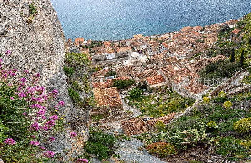 希腊伯罗奔尼撒半岛的Monemvasia