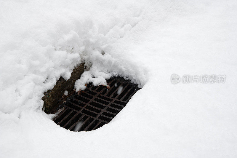 暴风雪期间排水