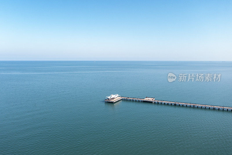 鸟瞰图Groyne，萨姆孙城在土耳其