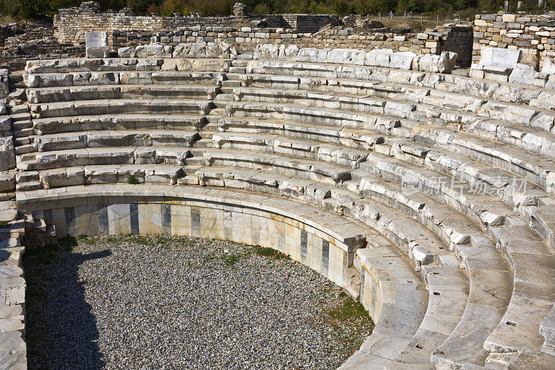 圆形剧场，罗马废墟，阿佛洛狄西斯，土耳其
