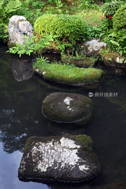 踏脚石，日式花园