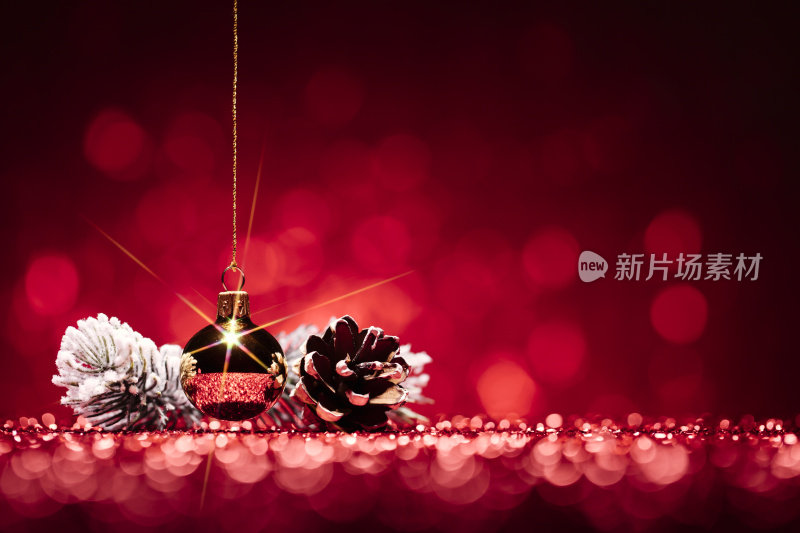 圣诞装饰品-冰冻树枝装饰闪闪烁烁冬季黄金