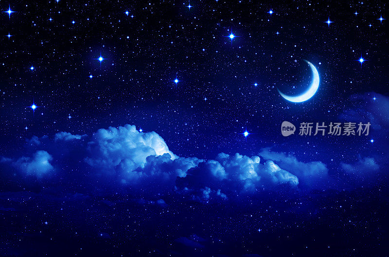 浪漫的天空之夜为情人节的背景