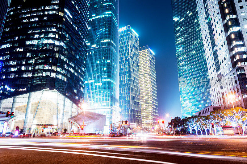 现代城市上海夜景