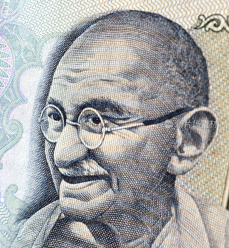 甘地用质地接近印度货币