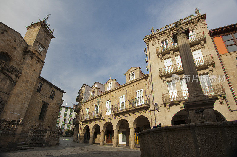 西班牙欧伦塞的老城。