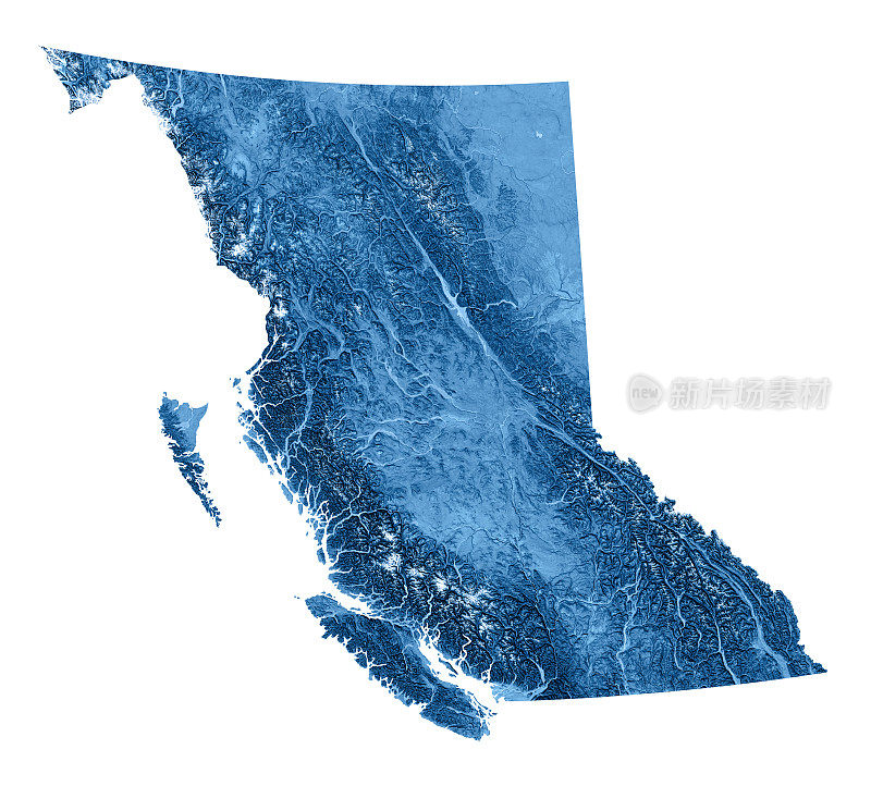 不列颠哥伦比亚地形图孤立