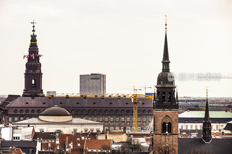 哥本哈根的丹麦Parlament，克里斯琴堡