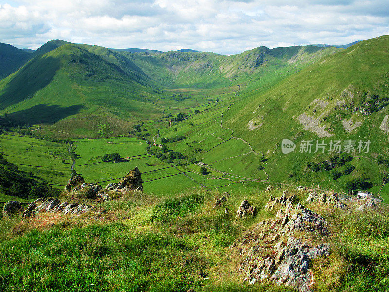 湖泊风景区和冰川谷