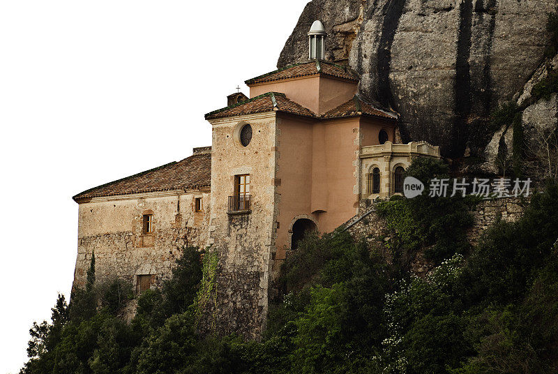 悬崖旁边的蒙特塞拉特修道院