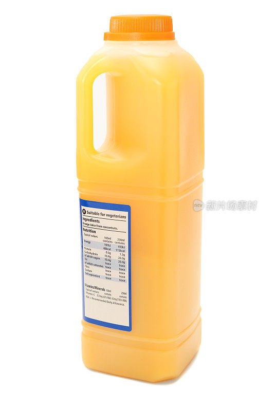 一公升透明塑料纸盒橙汁浓缩分离