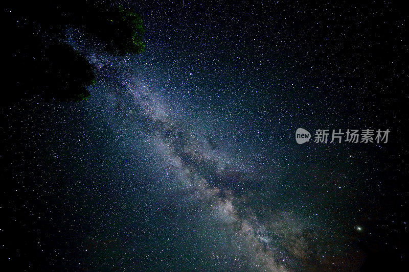 在怀俄明州的星空中可见的银河系