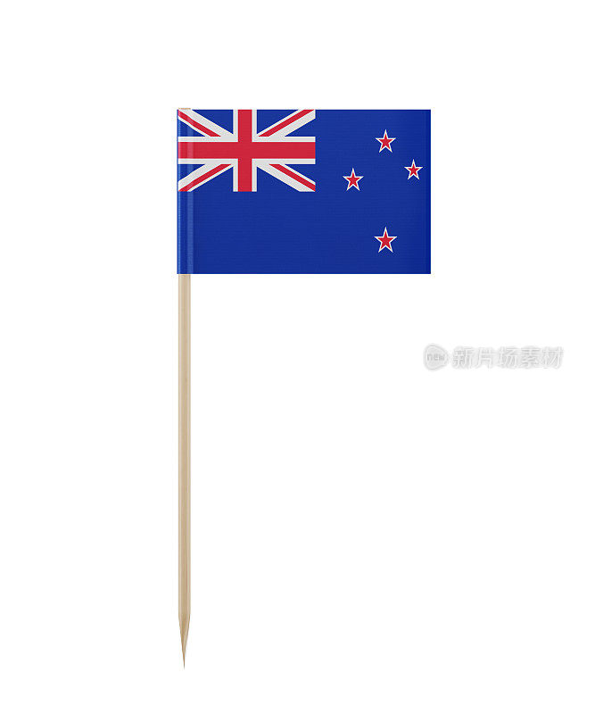牙签上的新西兰小国旗