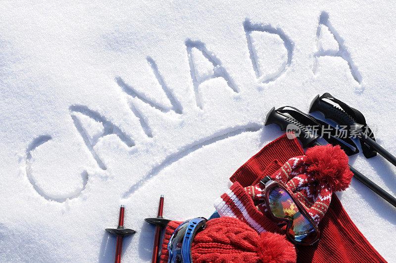 加拿大滑雪背景