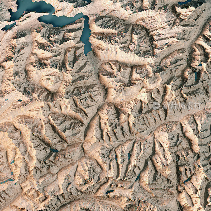 Uri广州瑞士3D渲染地形图中立
