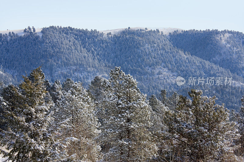 派克峰冬季降雪