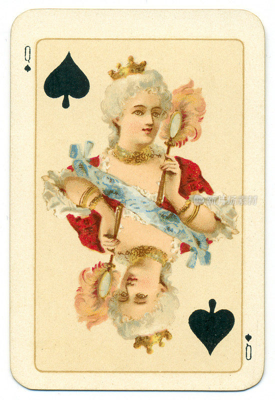 1895年汉诺威的黑桃皇后扑克牌古道尔