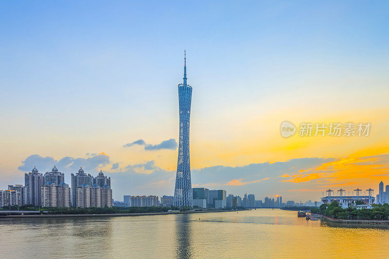 广州城市建筑景观的天际线