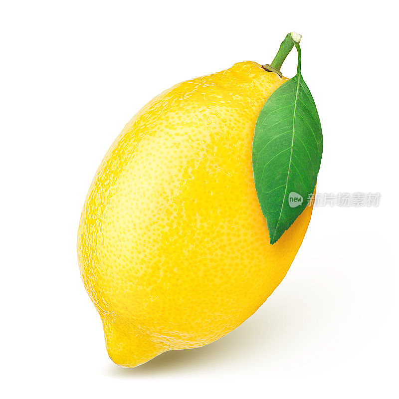 柠檬，孤立在白色背景，剪辑路径，全景深