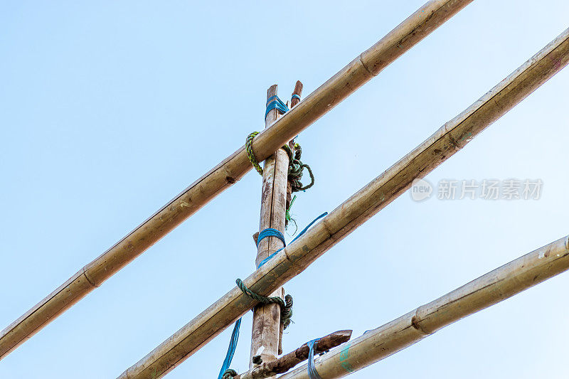 竹脚手架用于建筑工地