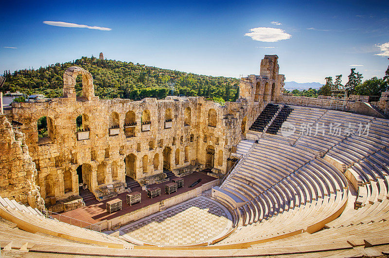 希腊雅典卫城的圆形剧场