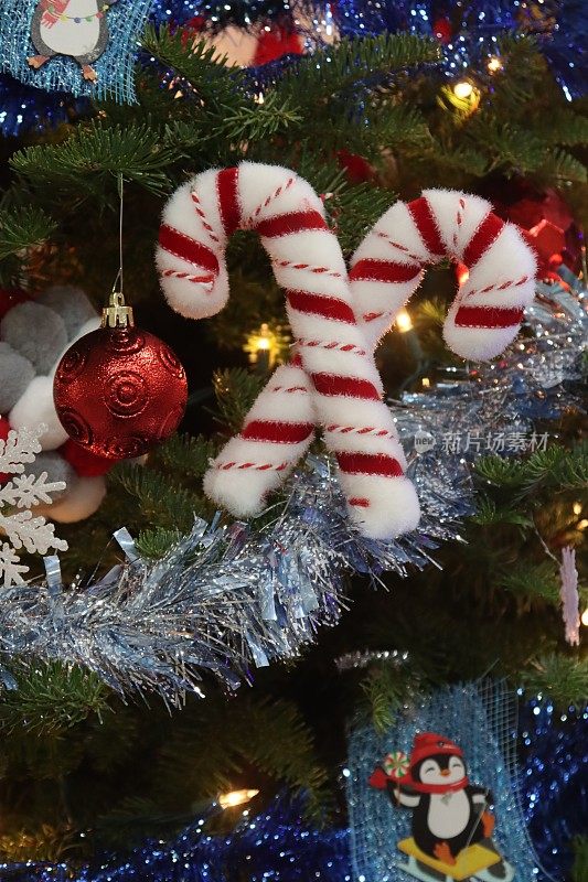 糖果手杖圣诞树装饰品