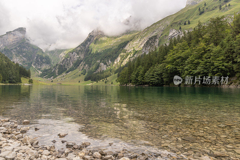 瑞士的阿尔卑斯山脉和阿尔卑斯湖