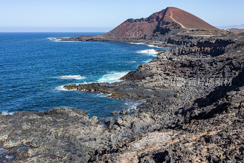 Montaña火山岛上的Bermeja兰萨罗特岛