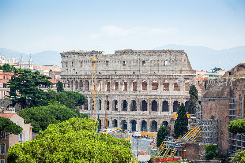 罗马斗兽场和古罗马广场，意大利罗马