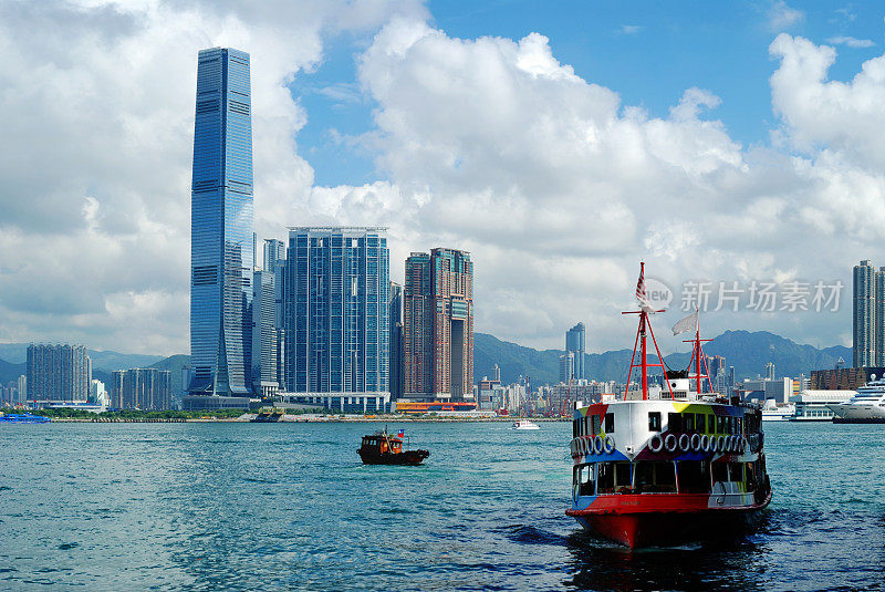 香港维多利亚港日景