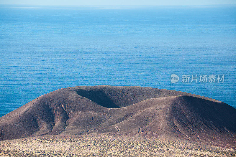 沙沙漠，加那利群岛的死火山和破火山口