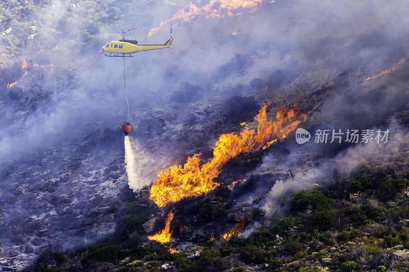 直升飞机用水灭火