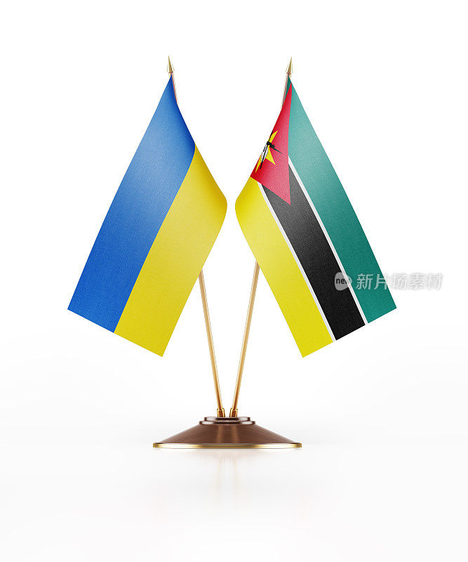 乌克兰和莫桑比克的微型国旗