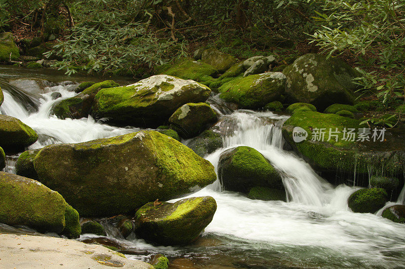 绿苔山溪烟山田纳西州