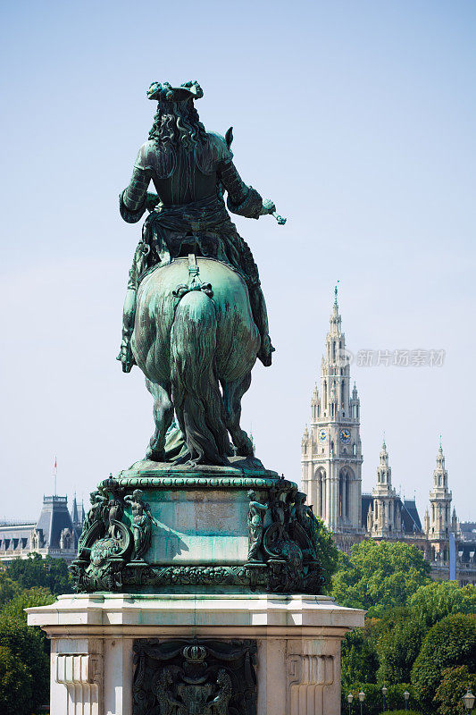 奥地利维也纳海尔登广场萨沃伊亲王尤金纪念碑