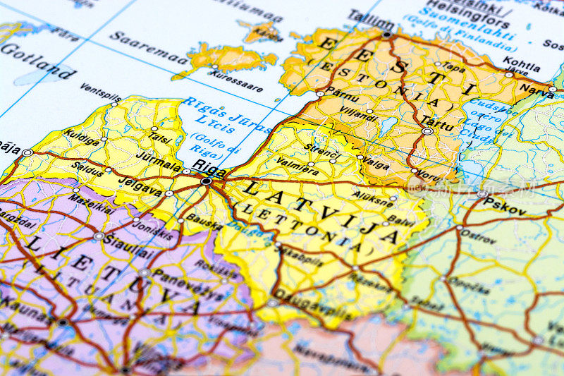 拉脱维亚首都里加的地图