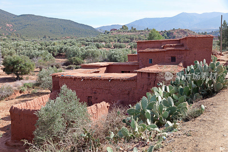 摩洛哥的柏柏尔人村庄