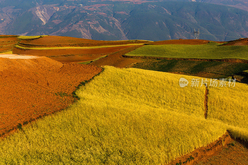 昆明附近的东川红土。Wumeng山区。中国