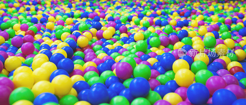 儿童活动用的彩色塑料球