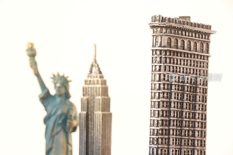 自由女神像，熨斗大厦和帝国大厦-概念