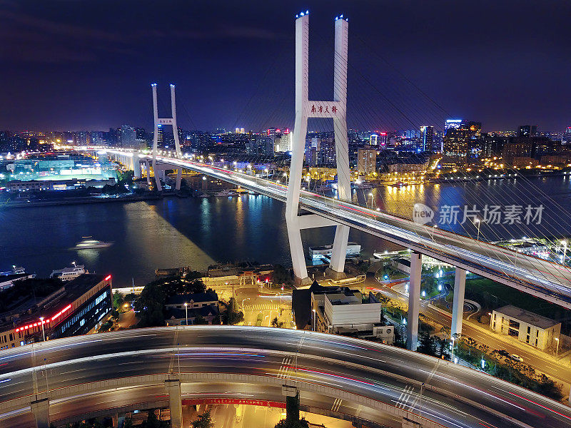 南浦大桥夜景，上海