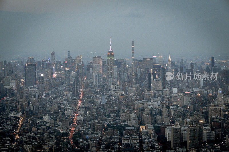 纽约市的天际线和城市景观