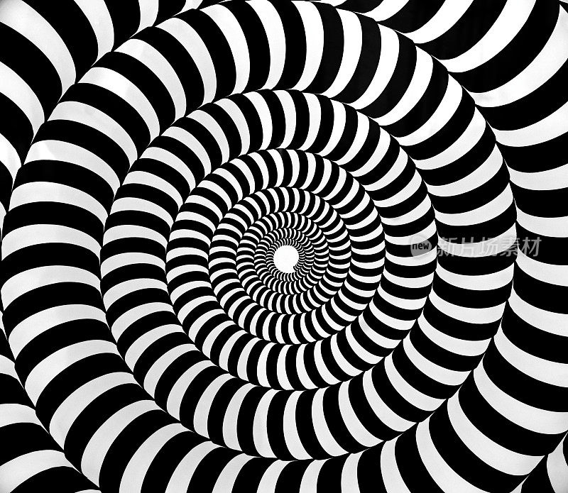 黑白迷幻催眠漩涡图案