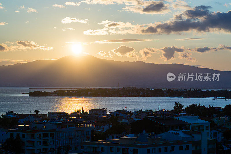 日落与海景