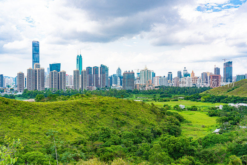 中国深圳美丽的天际线景观