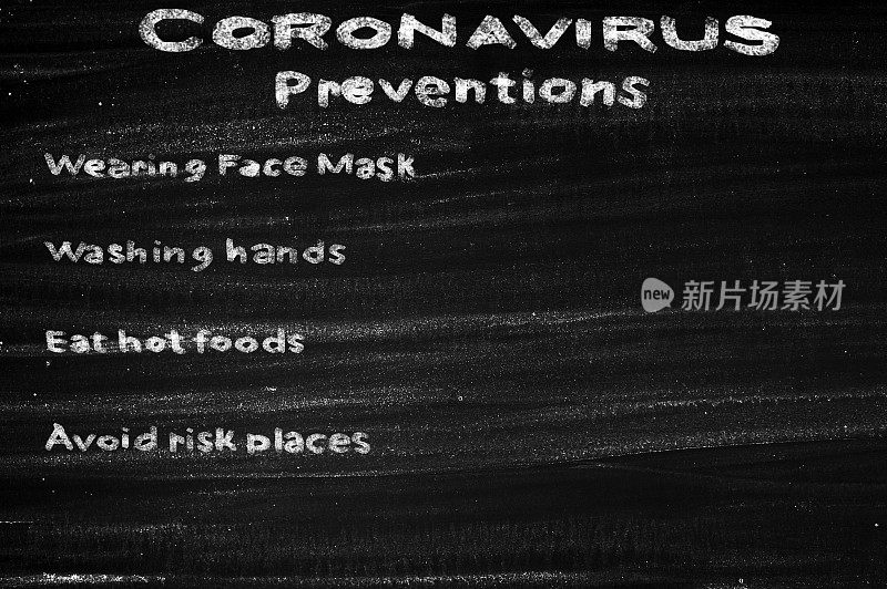 冠状病毒(COVID-19)预防。