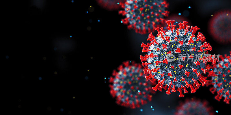 冠状病毒新菌株宽黑暗复制空间