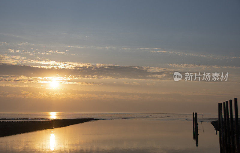 丹麦西南海岸的瓦登海