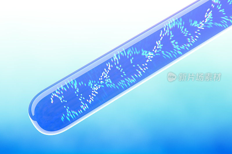 试管内的DNA分子。概念上的图像